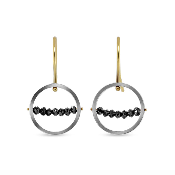 Ice Rink Earrings (Black Diamond)