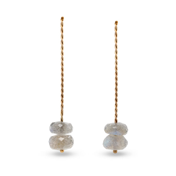 Trio Long Earrings - Labradorite