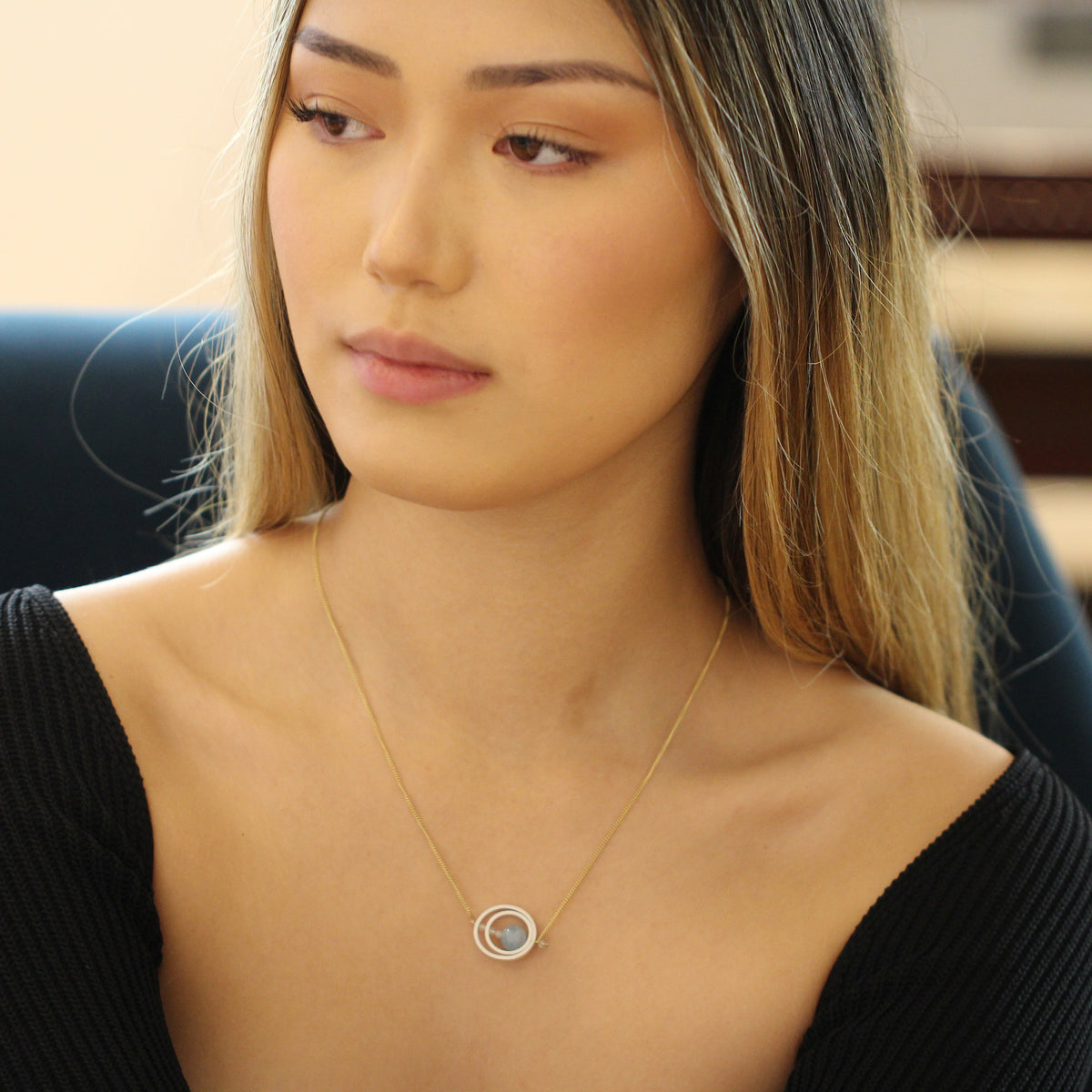 All Bules 美品 52cm DOUBLE NECKLACE All Blues DOUBLE NECKLACE THICK 52cm - Bechics official