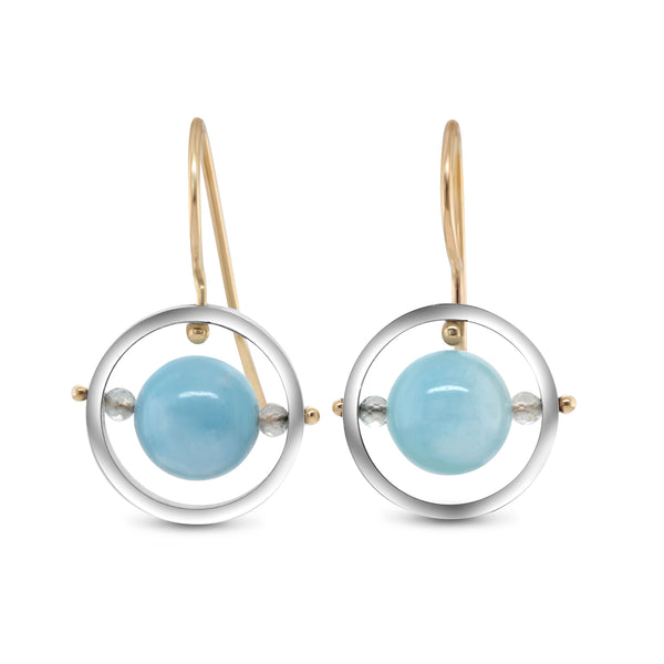 Ice Rink Earrings - Aquamarine