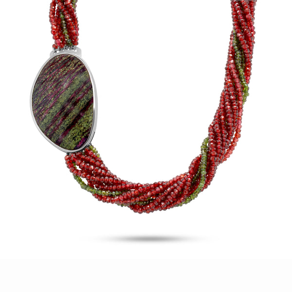 Puzzle Pebble Necklace Lepidolite