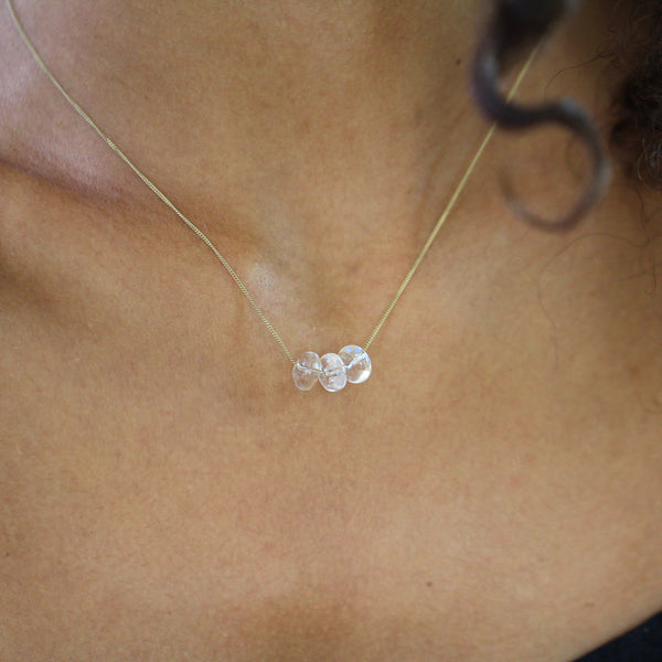 Trio Necklace - Rock Crystal