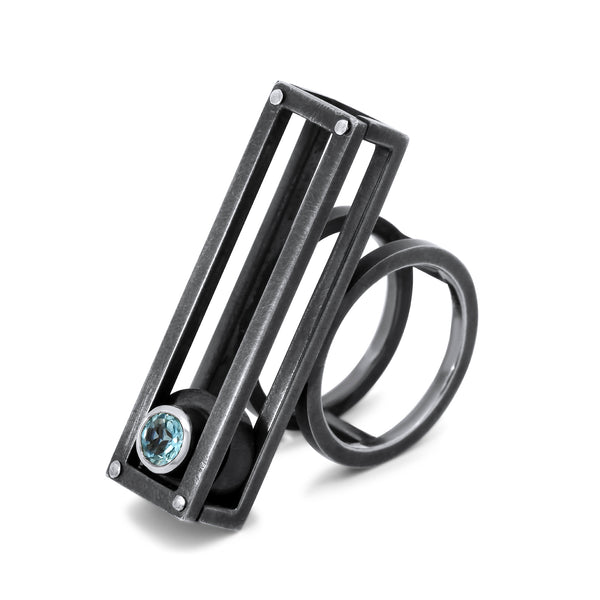 ShipShape Kinetic Ring Aquamarine