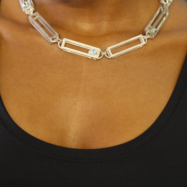 ShipShape Kinetic Neckpiece Aquamarine