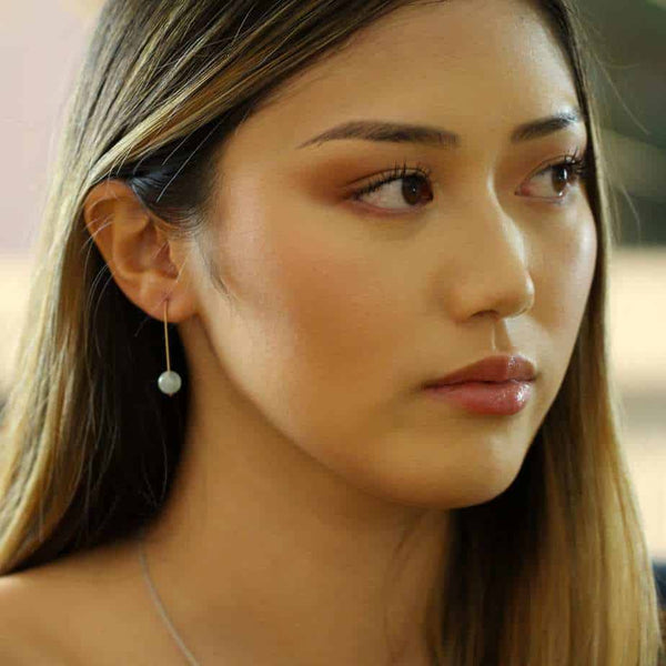 Solo Long Earring - Aquamarine