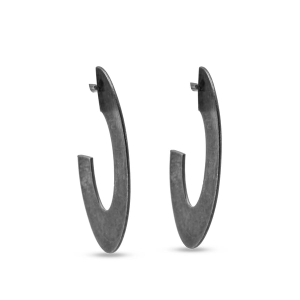 ShipShape Link Hoop Earrings Silver