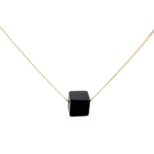 Cubo Necklace - Black Onyx