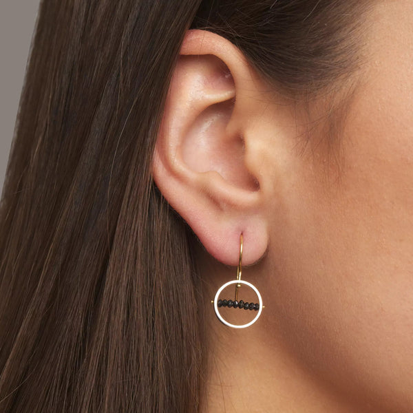 Ice Rink Earrings (Black Diamond)