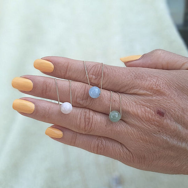 Solo Necklace - Aquamarine