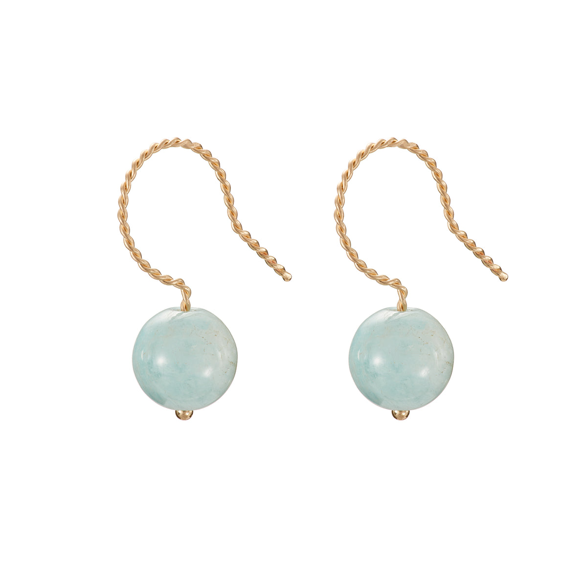 Solo Drop Earring - Aquamarine – Nicole van der Wolf