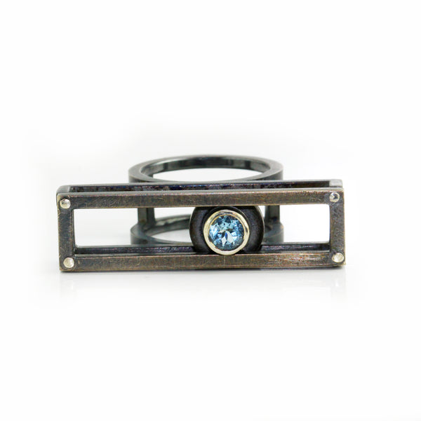 ShipShape Kinetic Ring Aquamarine