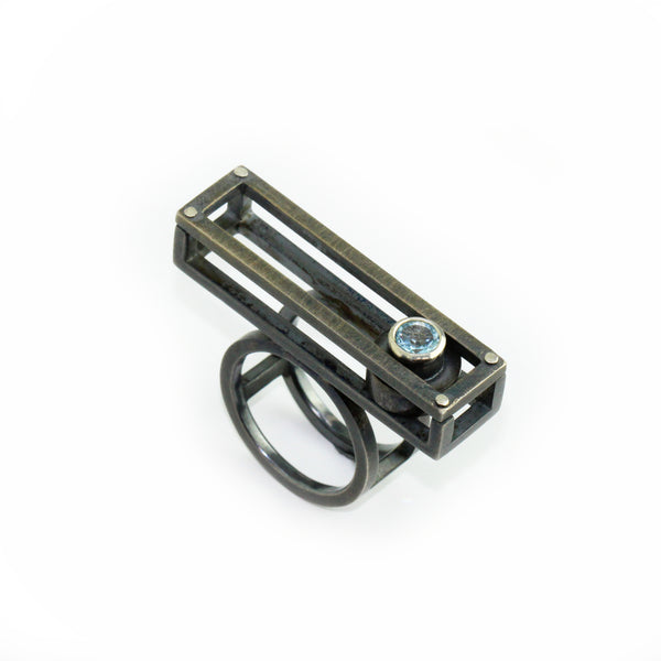ShipShape Kinetic Ring Aquamarine