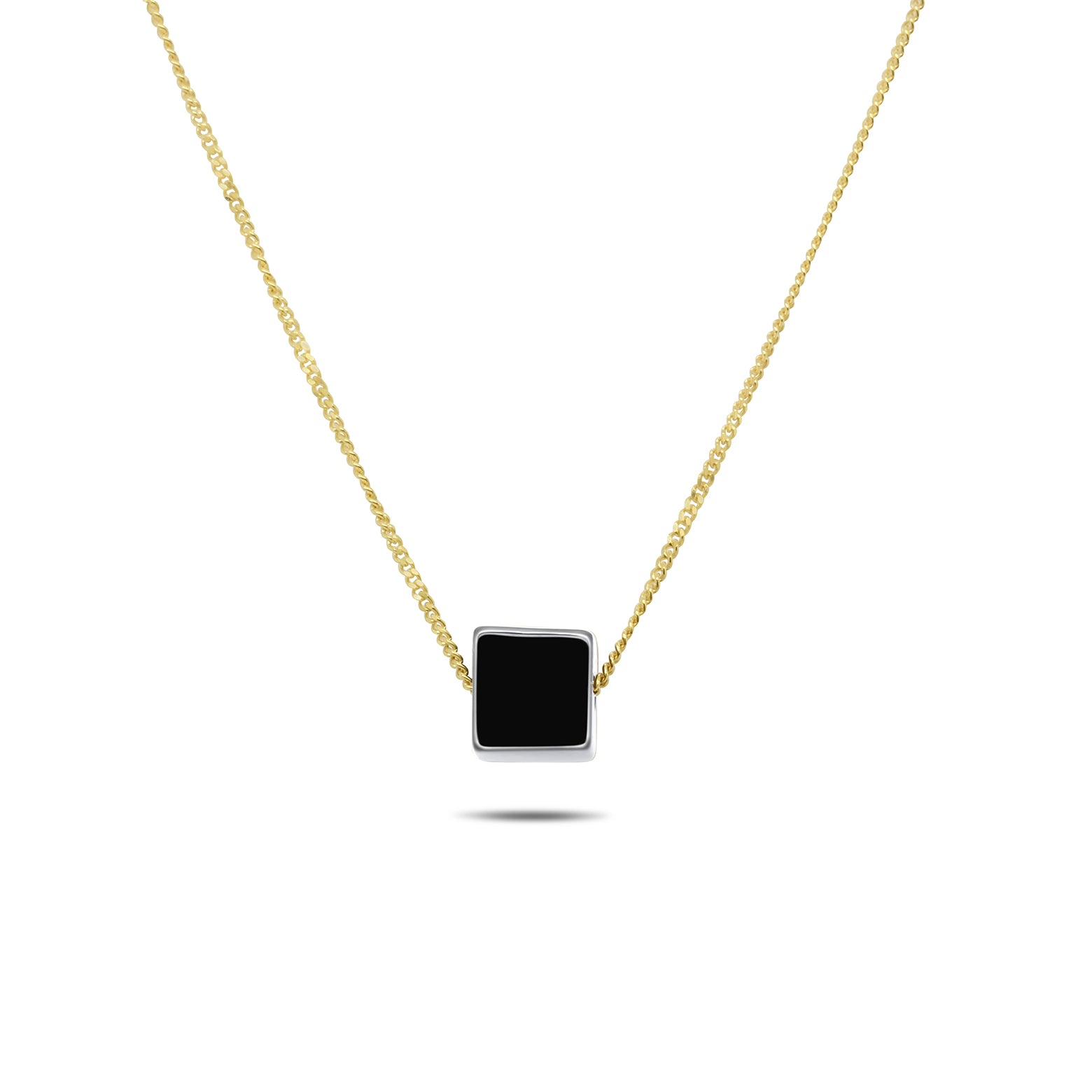 Cubo Necklace - Black Onyx