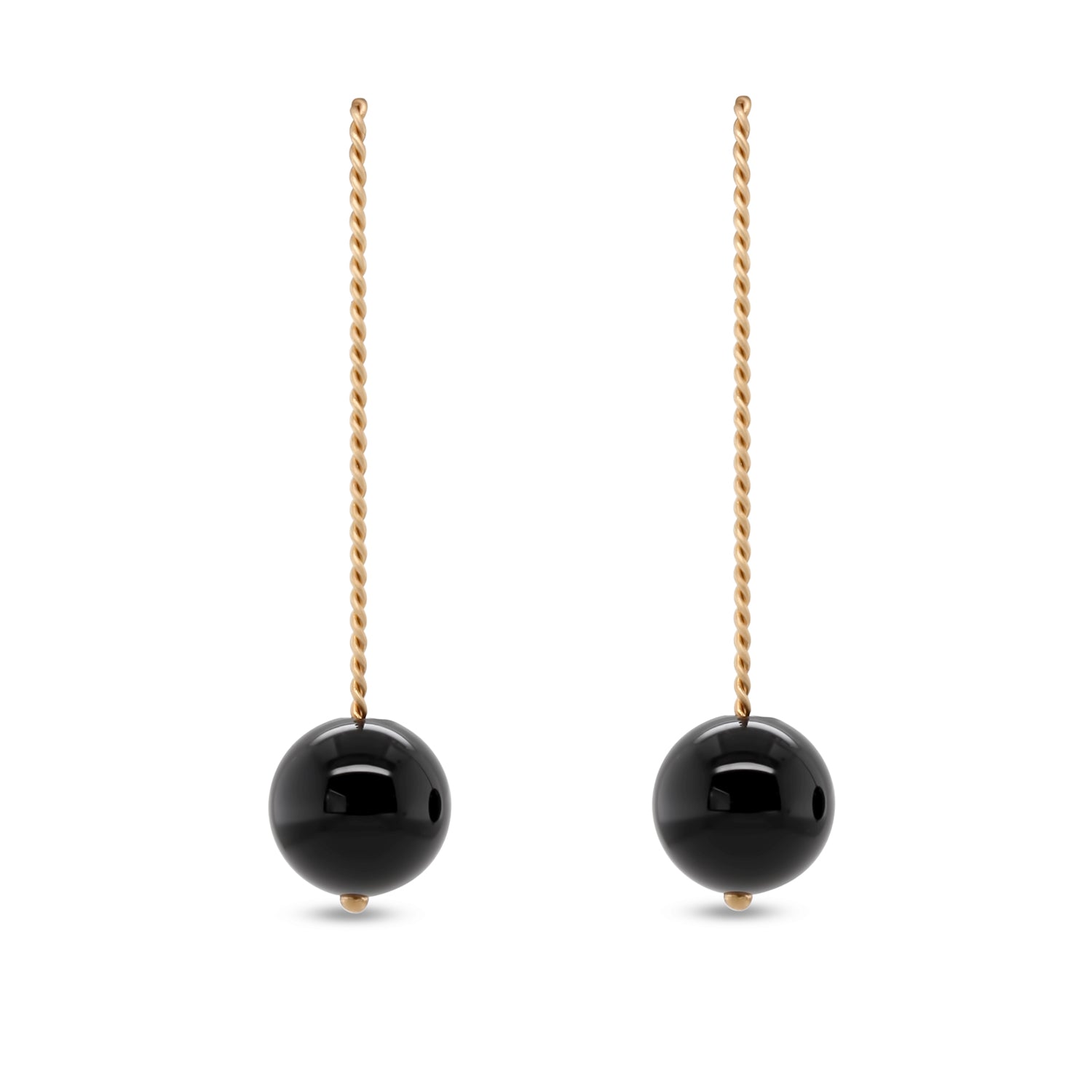 Solo Long Earring - Black Onyx