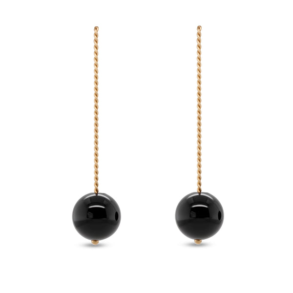 Solo Long Earring - Black Onyx