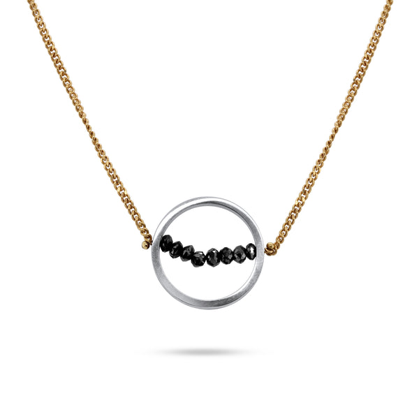 Ice Rink Necklace, Small (Black Diamond)