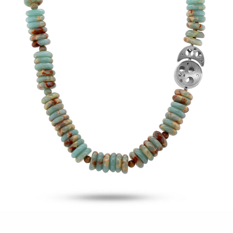 Coral Reef Necklace Silver Rondelle