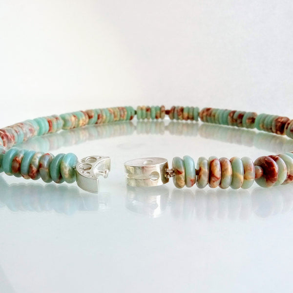 Coral Reef Necklace Silver Rondelle