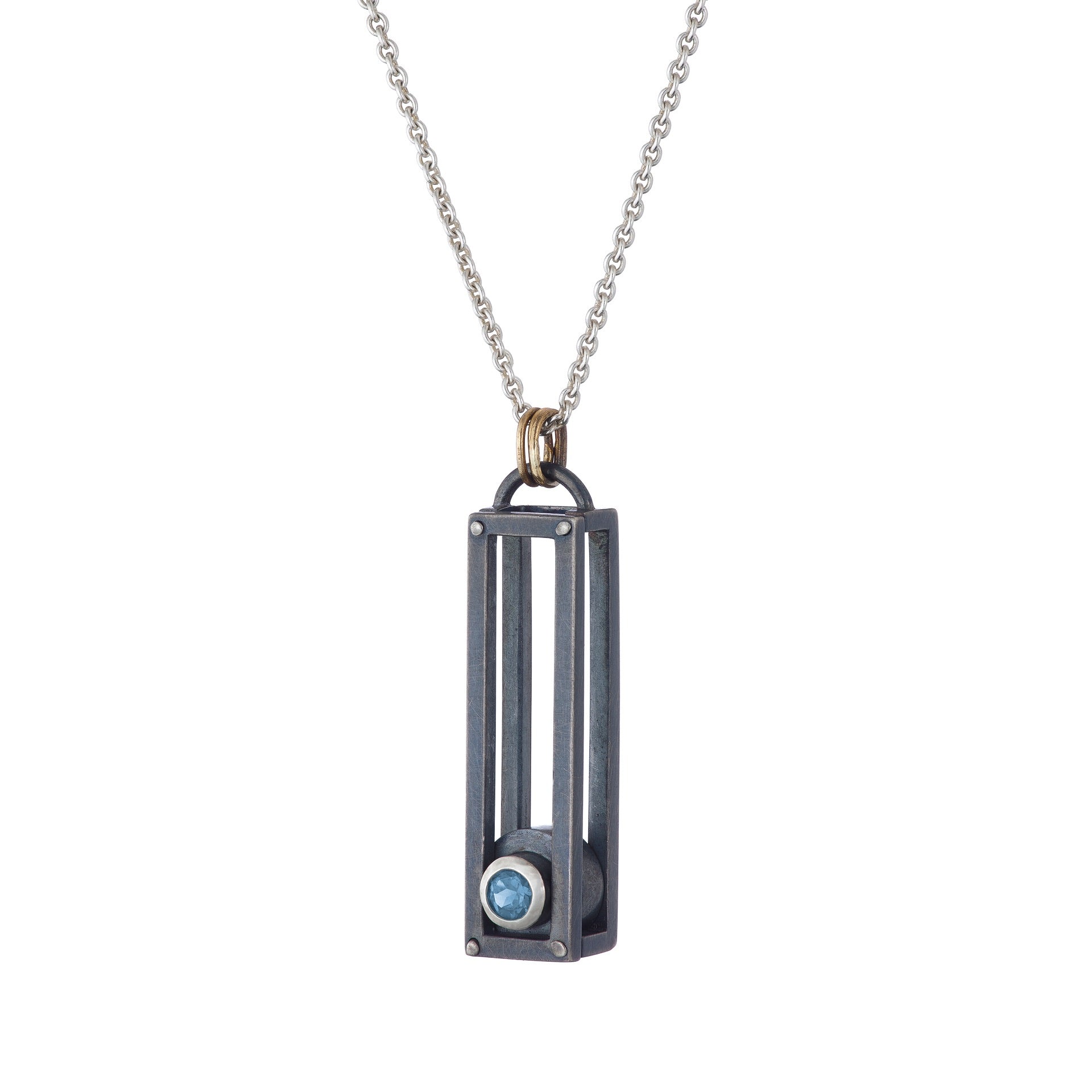 ShipShape Kinetic Necklace Aquamarine – Nicole van der Wolf ShipShape Kinetic Necklace Aquamarine – Nicole van der Wolf