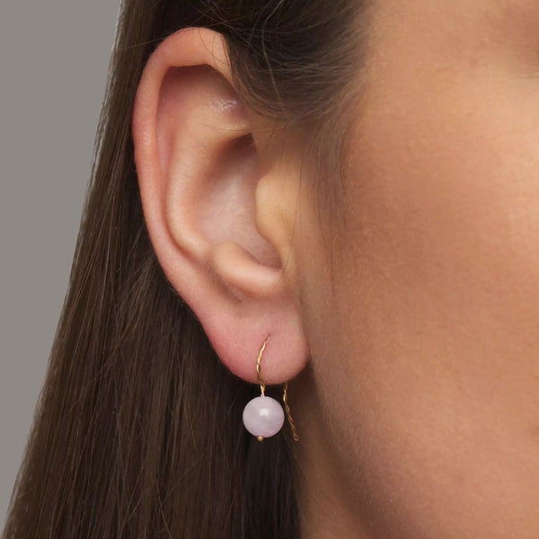 Solo Long Earring - Morganite (Pink Beryl)