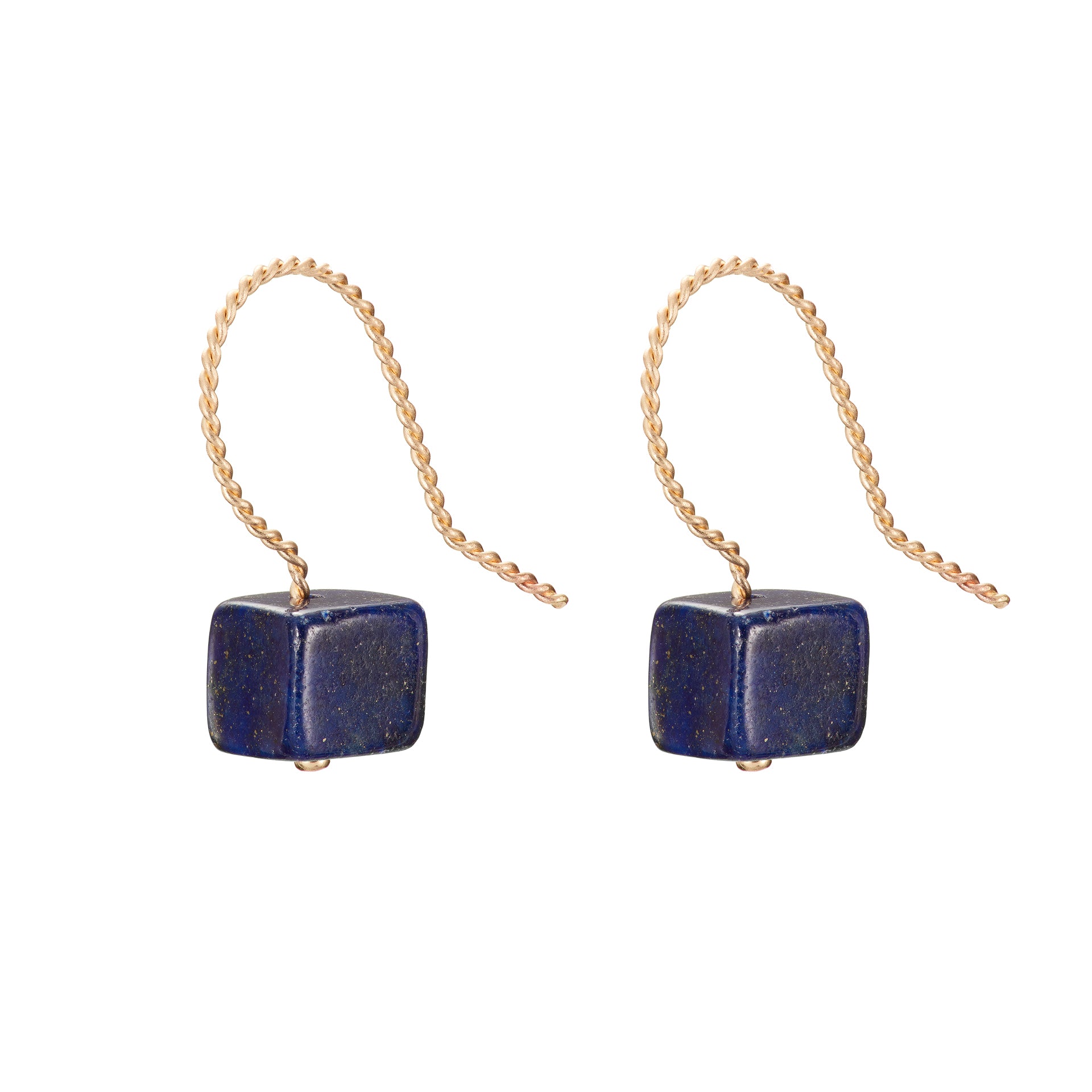 Cubo Drop Earrings - Lapis Lazuli