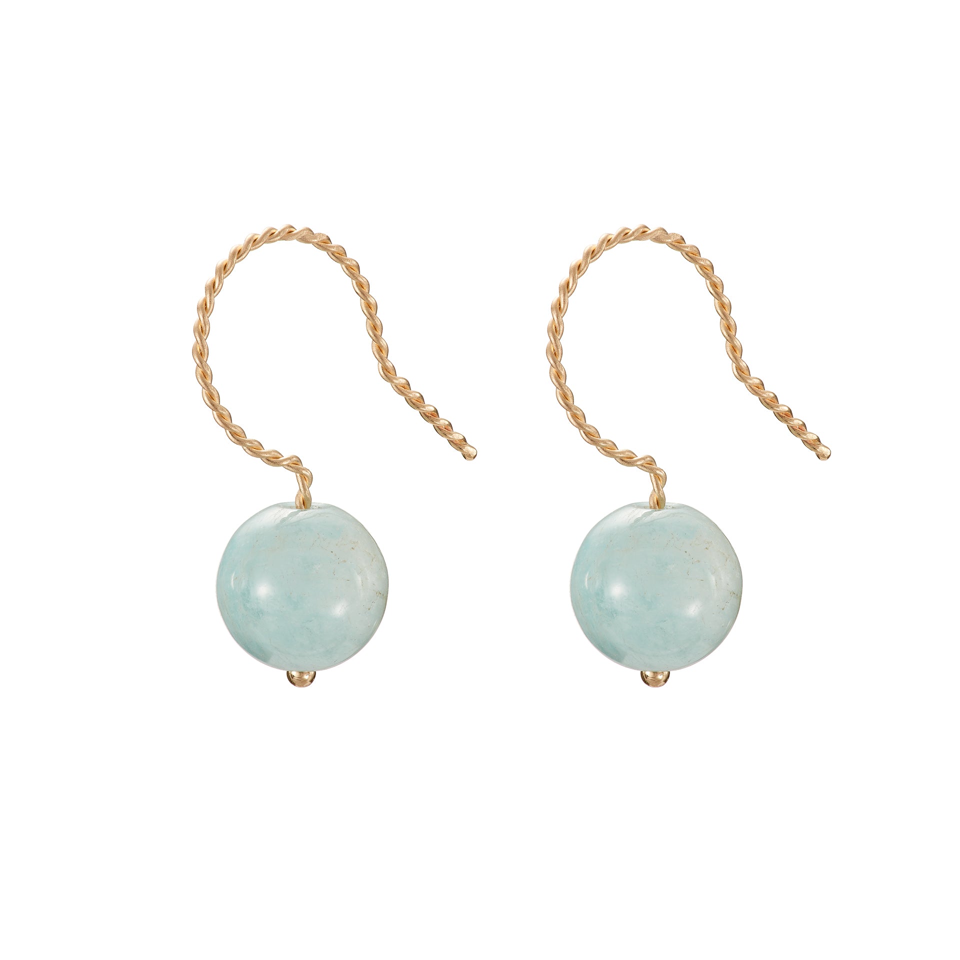 Solo Drop Earring - Aquamarine – Nicole van der Wolf